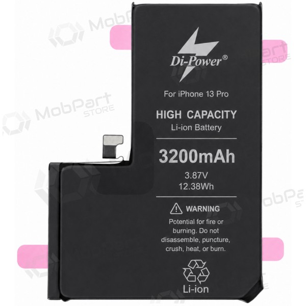 Apple iPhone 13 Pro batterij, accu Di-Power 3200 mAh (verhoogde capaciteit)