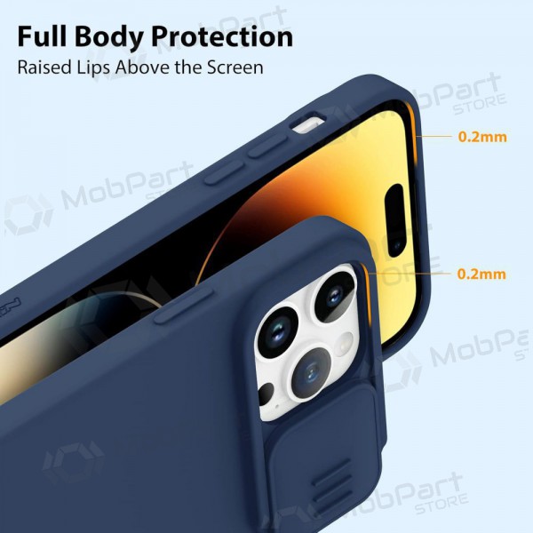 Apple iPhone 14 hoesje - Nillkin Silicone (donkerblauw)