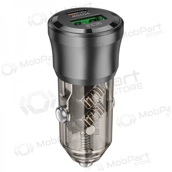 Autolader Borofone BZ25 38 W USB-C + USB-A PD QC zwart