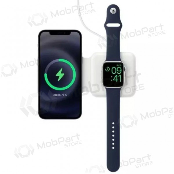 Lader draadloze 2in1 Smart Phone, Watch MagSafe 10W (wit)