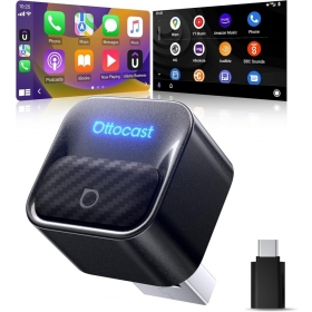 CarPlay adapter Ottocast Mini Core draadloze Android Auto zwart