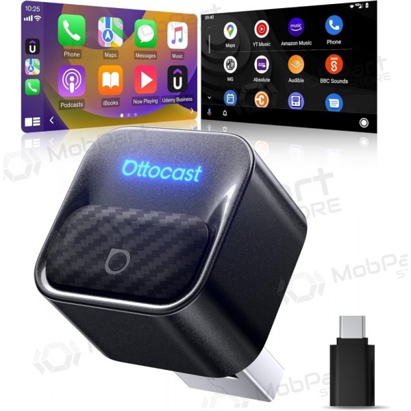CarPlay adapter Ottocast Mini Core draadloze Android Auto zwart