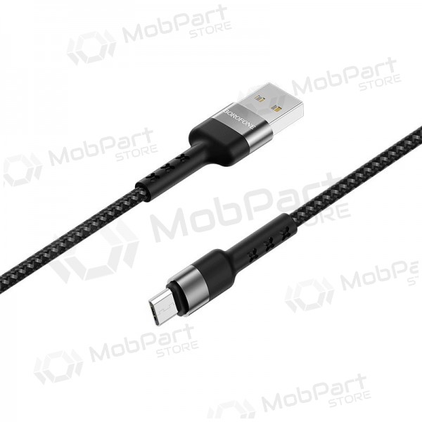 USB kabel Borofone BX34 microUSB 1.0m (zwart)