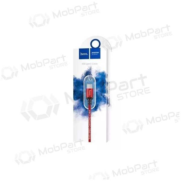 USB kabel HOCO X14 Times speed type-C 1m (rood / zwart)