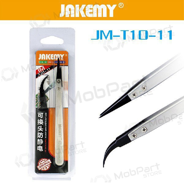 Metalen antistatisch pincet Jakemy JM-T10-11 ESD (replaceable head)