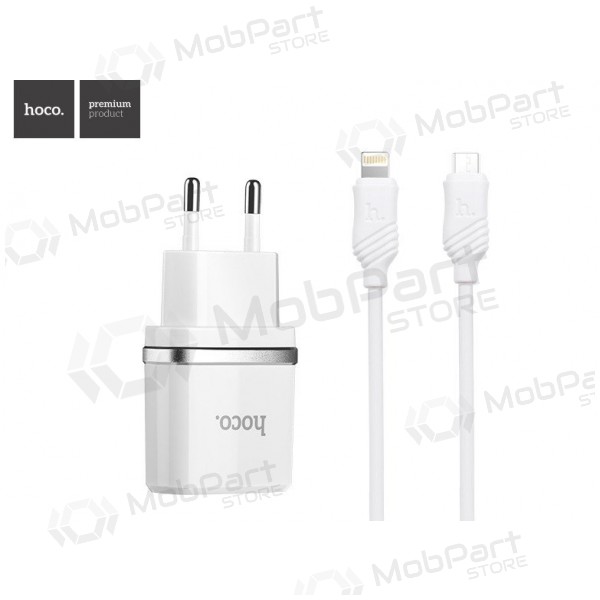 Lader HOCO C11 Smart USB + lightning (5V 1A) (wit)
