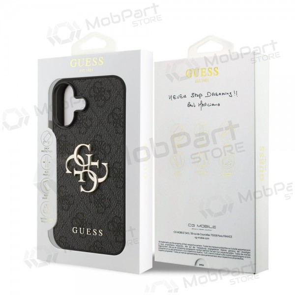 Apple iPhone 17 hoesje - Guess PU 4G Metal Logo (grijs)