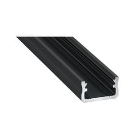 Aliuminis profilis Lumines LED juostoms A (zwart, anoduotas, 3m)