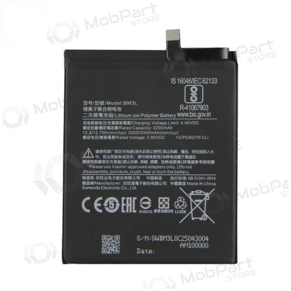 Xiaomi Mi 9 batterij, accu (BM3L)