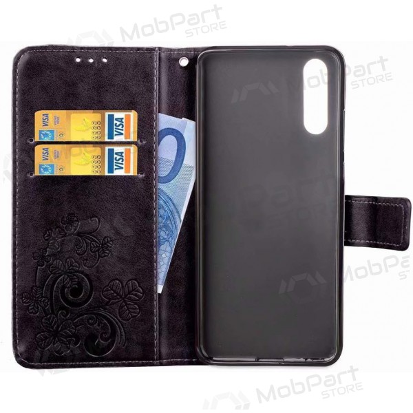 Samsung Galaxy A13 5G, A04 hoesje -Flower Book- (zwart)