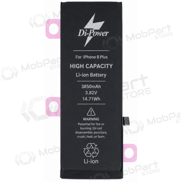 Apple iPhone 8 Plus batterij, Di-Power 3850 mAh (verhoogde capaciteit)
