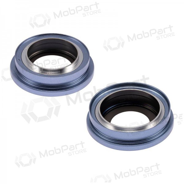 iPhone 14 / 14 Plus cameraglas (2 stuks) (blauw) (met frame)