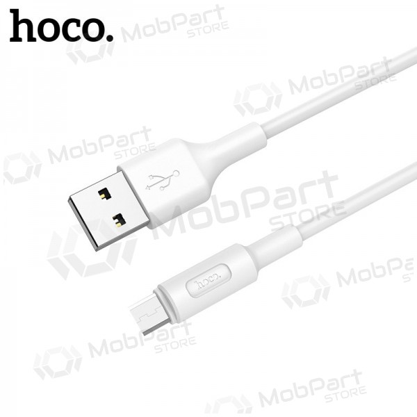HOCO X25 USB-kabel micro-USB 1.0m wit