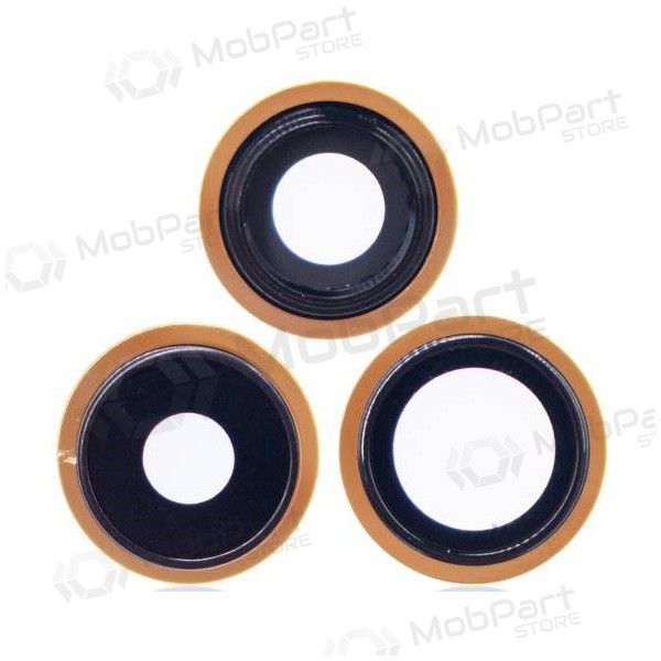 Apple iPhone 13 Pro lensglas (3 stuks) (goud) (met frame)