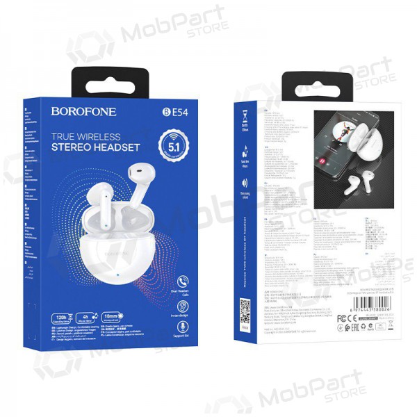 Draadloze handsfree Borofone BE54 Rejoice TWS (Wit)