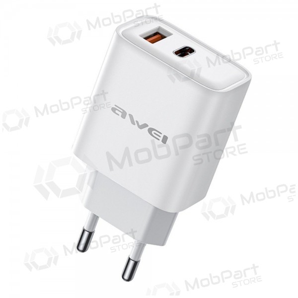 Lader Awei PD81-EU USB-A/USB-C wit