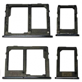 Samsung J610 Galaxy J6+ 2018 SIM-kaarthouder (2 stuks) (zwart)