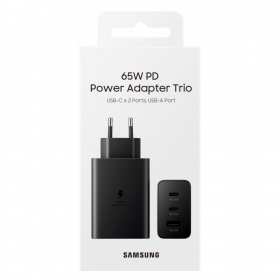 Netwerklader Samsung EP-T6530NBEGEU 65 W 2x USB-C + USB-A zwart