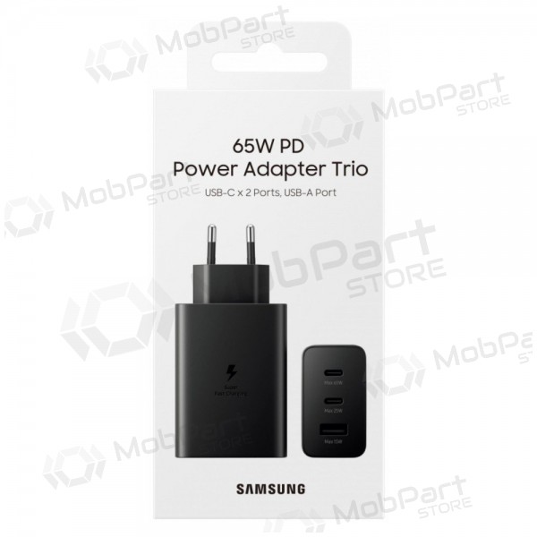 Netwerklader Samsung EP-T6530NBEGEU 65 W 2x USB-C + USB-A zwart