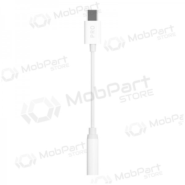 Audioadapter Dudao L16CPro USB-C naar 3.5 mm wit