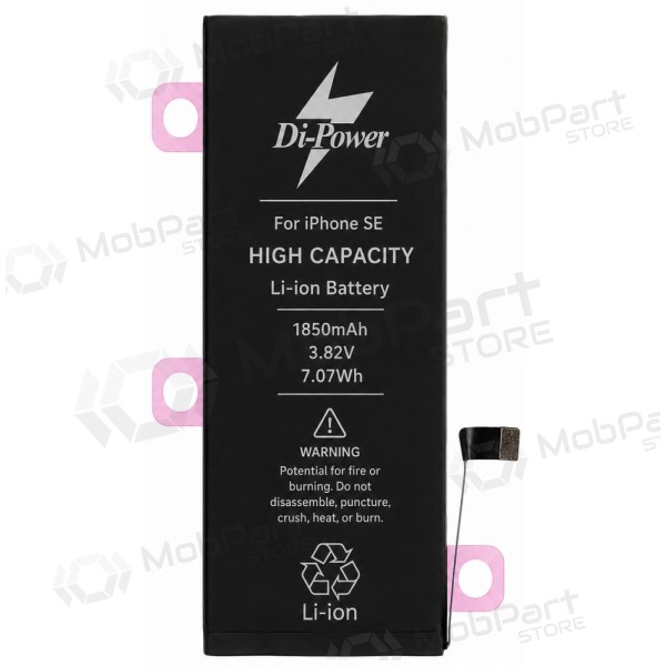 Apple iPhone SE (2016) batterij, accu Di-Power 1850 mAh (verhoogde capaciteit)