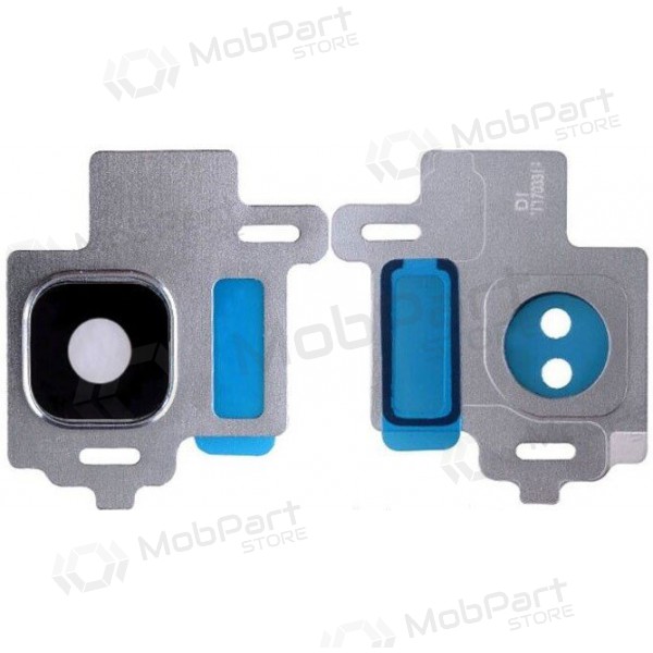 Samsung Galaxy S8 cameraglas (met frame) (zilver)