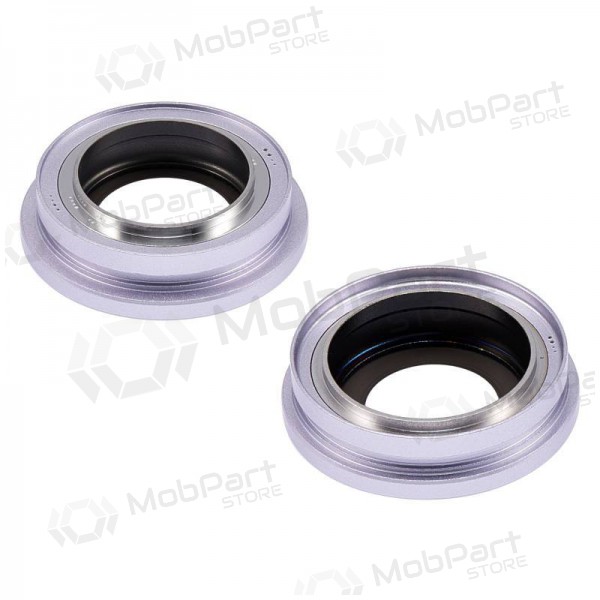 iPhone 14 / 14 Plus cameraglas (2 stuks) (paars) (met frame)