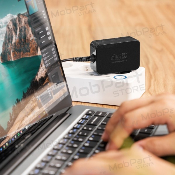 Universele laptoplader Kruger&Matz 45W zwart