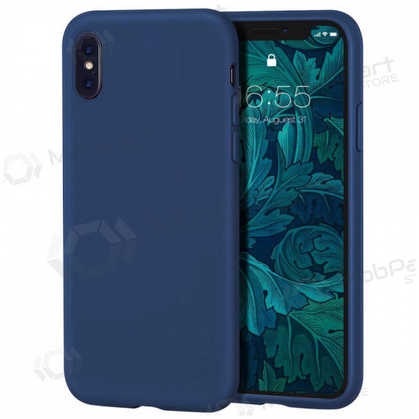 Apple iPhone 13 mini hoesje - Liquid Silicone - 1.5mm (donkerblauw)