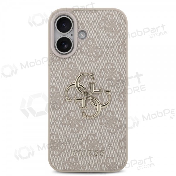 Apple iPhone 17 hoesje - Guess PU 4G Metal Logo (roze)
