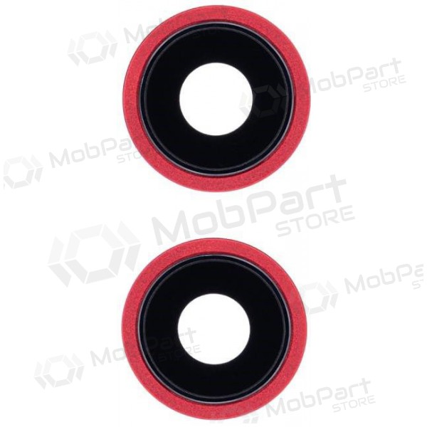 Apple iPhone 13 Cameraglas (2 stuks) (rood) (met frame)