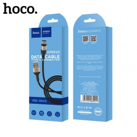 USB-kabel Hoco X26 Type-C 1.0m (zwart / goud)