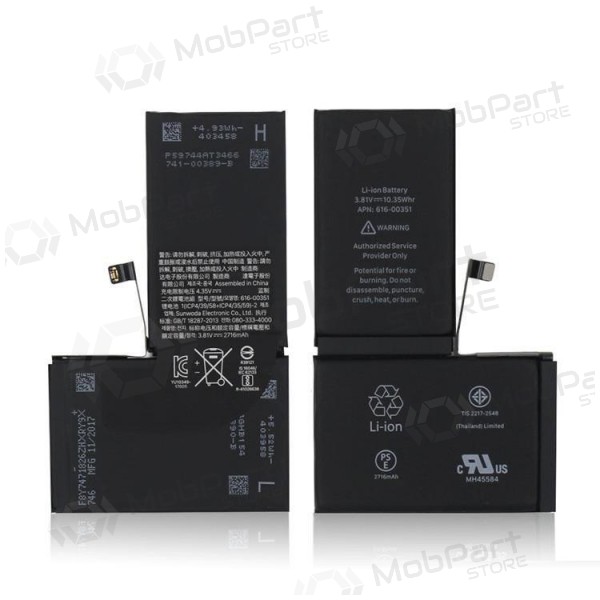 Apple iPhone X batterij / accu (2716mAh) (gebruikt grade A, origineel)