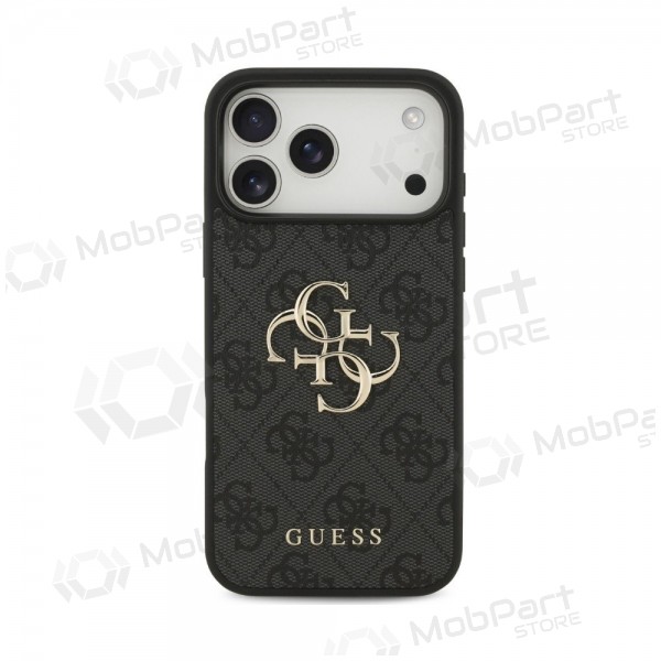 Apple iPhone 18 Pro hoesje - Guess PU 4G Metal Logo (grijs)