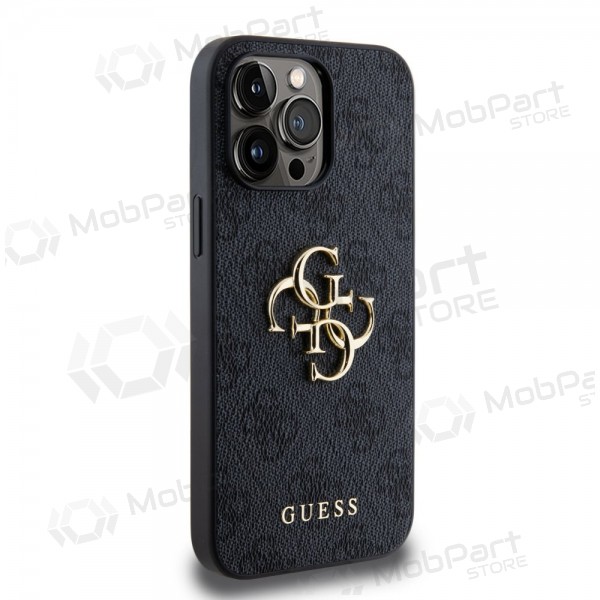 Apple iPhone 14 Pro Max hoesje - Guess PU 4G Metal Logo (grijs)