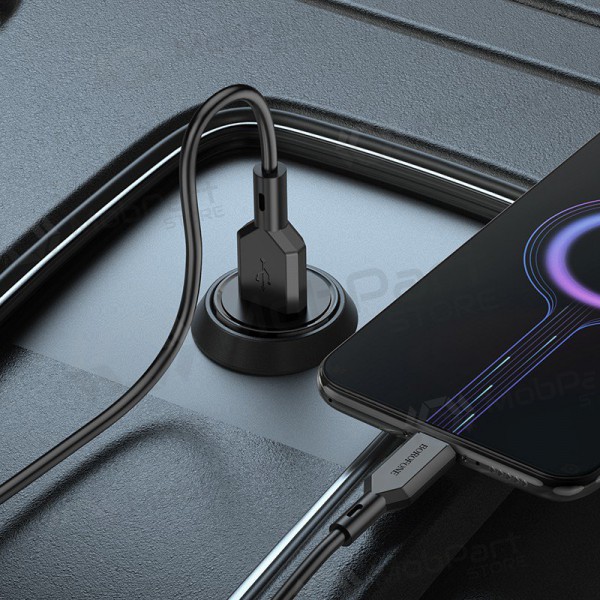 Lader automobilinis Borofone BZ18 Quick Charge 3.0 18W + MicroUSB (zwart)