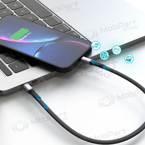 Lightning-kabel Dudao L10P USB-C naar Lightning 0.23 m 20 W zwart