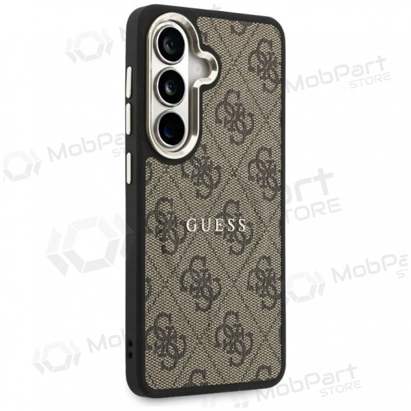 Samsung Galaxy S26 hoesje - Guess PU Leather 4G Gold Frame Magnetic (bruin)