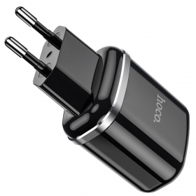 Lader Hoco N4 x 2 USB  jungtimis (2.4A) (zwart)