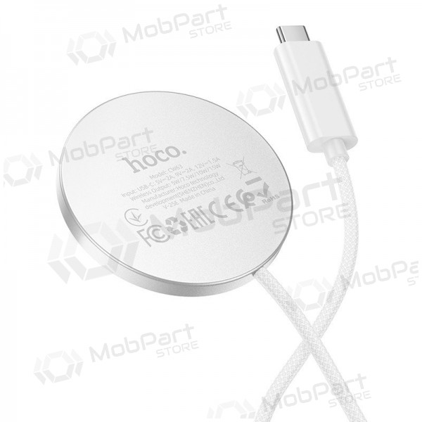 Draadloze oplader Hoco CW63 15 W Qi2 wit