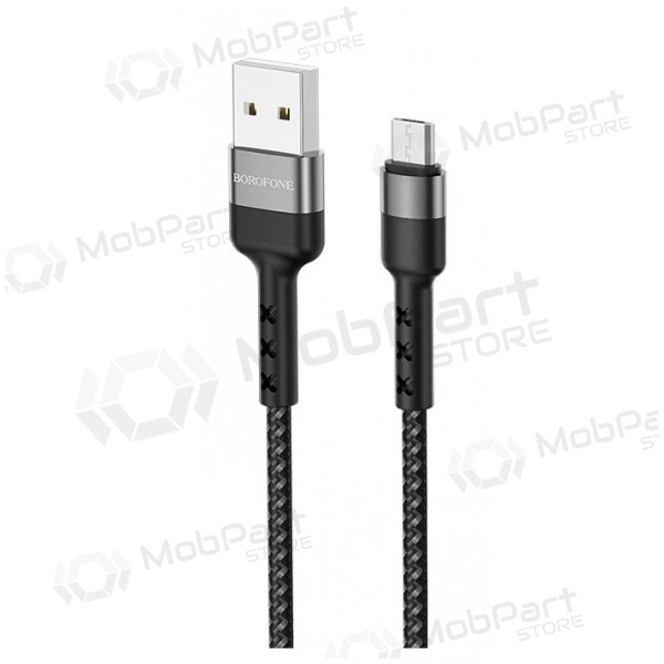 USB kabel Borofone BX34 microUSB 1.0m (zwart)