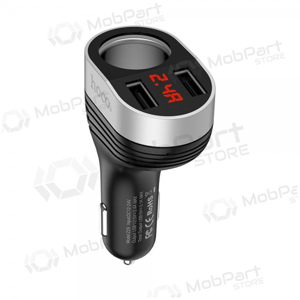 Lader automobilinis Hoco Z29 x 2 USB (3.1A) (zwart)