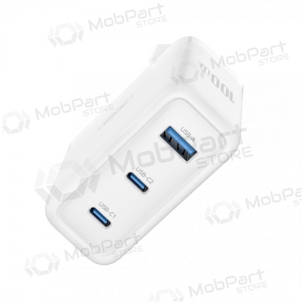 Telefoonoplader XO CE35 100 W 2x USB-C + USB-A wit