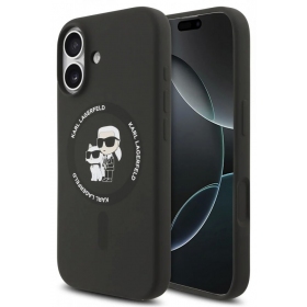 Apple iPhone 17 hoesje - Karl Lagerfeld Liquid Silicone Karl and Choupette MagSafe