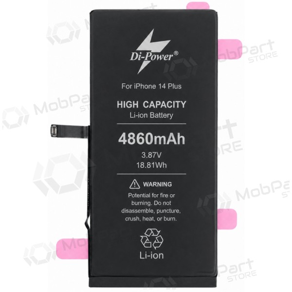 Apple iPhone 14 Plus batterij, accu Di-Power 4860 mAh (verhoogde capaciteit)