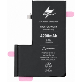 Apple iPhone 12 Pro Max batterij, accu Di-Power 4200 mAh (verhoogde capaciteit)