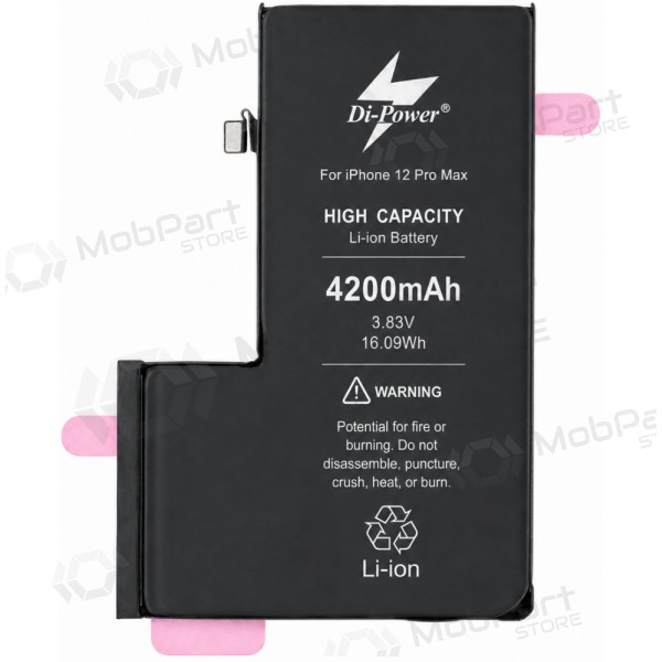 Apple iPhone 12 Pro Max batterij, accu Di-Power 4200 mAh (verhoogde capaciteit)