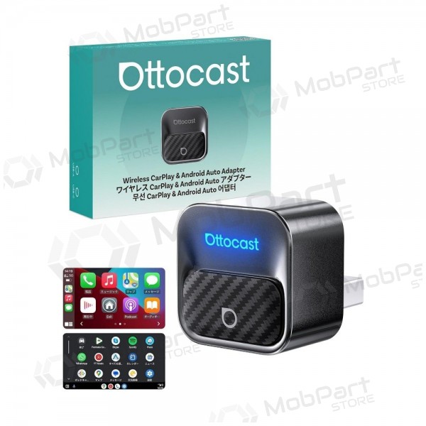 CarPlay adapter Ottocast Mini Core draadloze Android Auto zwart