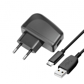 Telefoonoplader Blue Star TFK-TC-1095B 10 W USB-A met USB-A naar USB-C kabel zwart