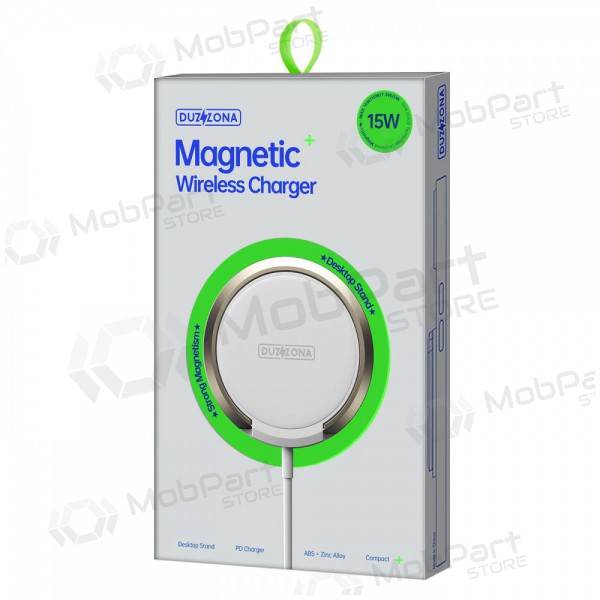 Lader draadloze DUZZONA W1 MagSafe 15W (wit)